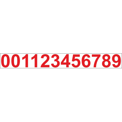 Комплект цифр для знака "Пожарный гидрант"